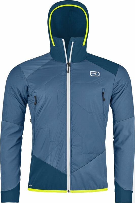 Outdorová bunda Ortovox Swisswool Col Becchei Hybrid Jacket M Mountain Blue L Outdorová bunda