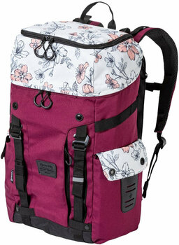 Lifestyle Backpack / Bag Meatfly Scintilla Backpack Blossom White/Burgundy 26 L Backpack - 1