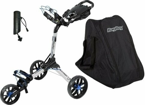 Ročni voziček za golf BagBoy Nitron SET White/Cobalt Ročni voziček za golf - 1