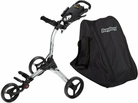 Manuální golfové vozíky BagBoy Compact C3 SET Silver/Black Manuální golfové vozíky - 1