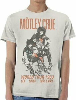 T-Shirt Motley Crue T-Shirt Unisex Tee World Tour Vintage Unisex White S - 1