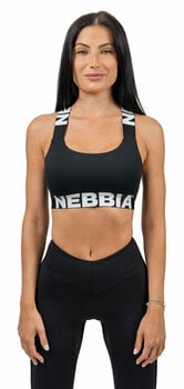 Fitness-undertøj Nebbia Medium-Support Criss Cross Sports Bra Iconic Black M Fitness-undertøj - 1