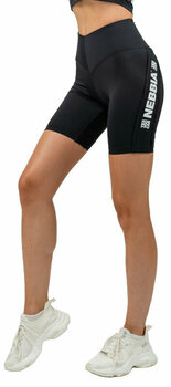Pantalon de fitness Nebbia High Waisted Biker Shorts Iconic Black XS Pantalon de fitness - 1