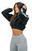 Fitness pulóverek Nebbia Cropped Zip-Up Hoodie Iconic Black XS Fitness pulóverek