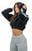 Fitness mikina Nebbia Cropped Zip-Up Hoodie Iconic Black S Fitness mikina