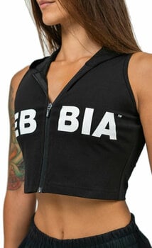 Camisola de fitness Nebbia Sleeveless Zip-Up Hoodie Muscle Mommy Black M Camisola de fitness - 1