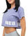 T-shirt de fitness Nebbia Oversized Crop Top Powerhouse Light Purple M T-shirt de fitness