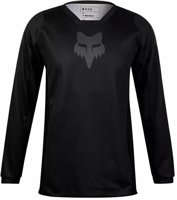 Camiseta Motocross FOX Youth Blackout Jersey Black/Black M Camiseta Motocross