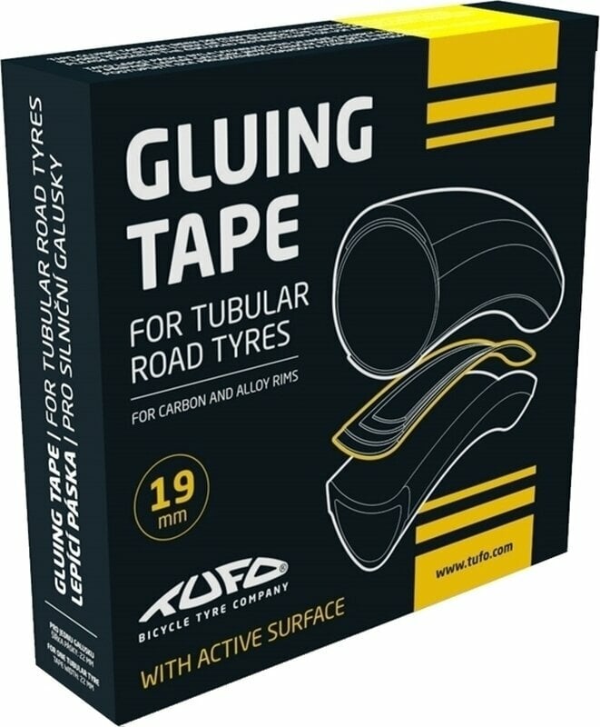 Chambres à Air Tufo Tubular Tyre Gluing Tape Road 2 m 19 mm 80.0 Red Fond de jante