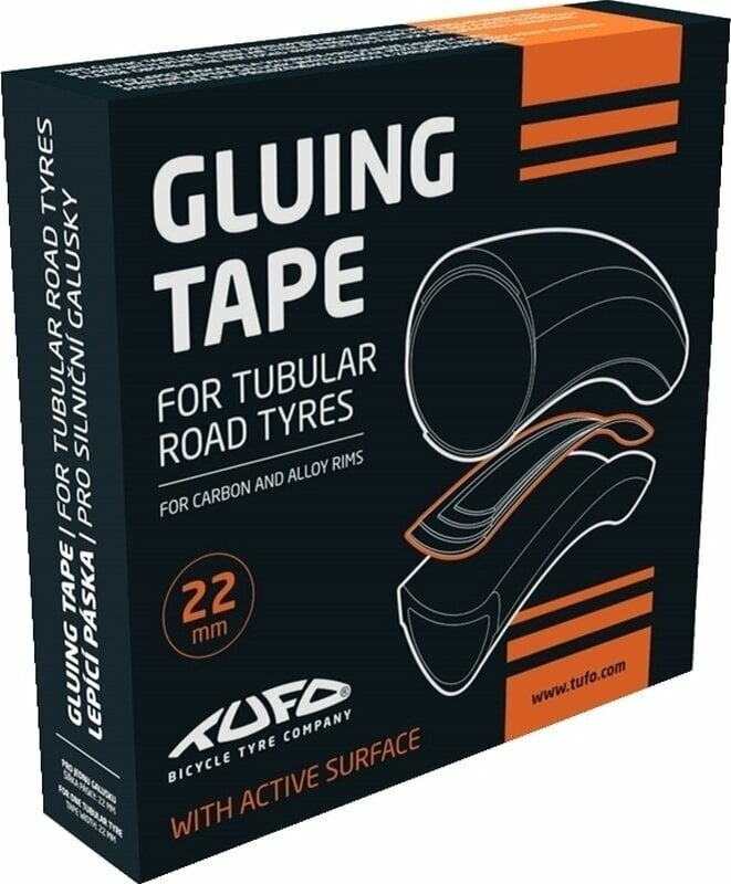 Chambres à Air Tufo Tubular Tyre Gluing Tape Road 2 m 22 mm 80.0 Red Fond de jante
