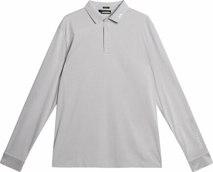 Polo Shirt J.Lindeberg Tour Tech Long Sleeve Mens Polo Grey Melange L - 1