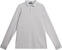 Polo Shirt J.Lindeberg Tour Tech Long Sleeve Mens Polo Grey Melange 2XL