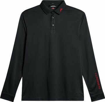 Koszulka Polo J.Lindeberg Tour Tech Long Sleeve Mens Black Melange L Koszulka Polo - 1