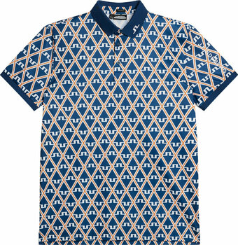 Polo majice J.Lindeberg Tour Tech Regular Fit Print Mens Estate Blue Diamond M Polo majice - 1