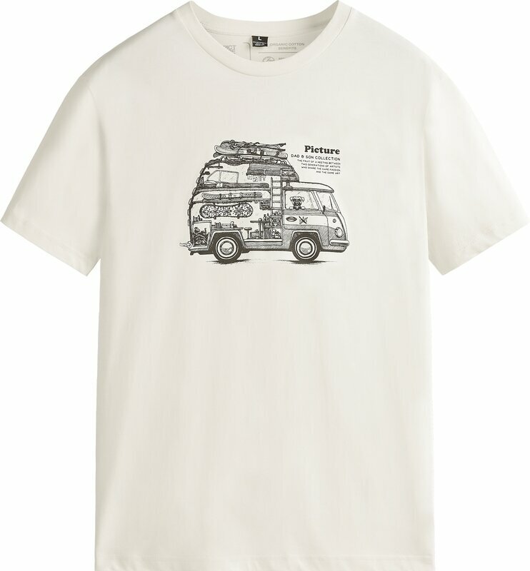 T-shirt de exterior Picture D&S Dogtravel Tee Natural White S T-Shirt