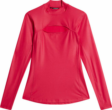 Polo Shirt J.Lindeberg Sage Long Sleeve Womens Top Rose Red XS - 1