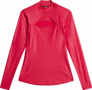 Polo Shirt J.Lindeberg Sage Long Sleeve Womens Top Rose Red L Polo Shirt - 1
