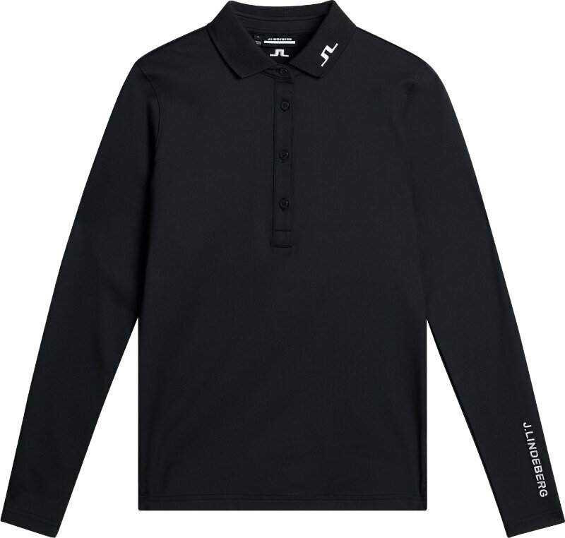 Polo košeľa J.Lindeberg Tour Tech Long Sleeve Womens Polo Black XS