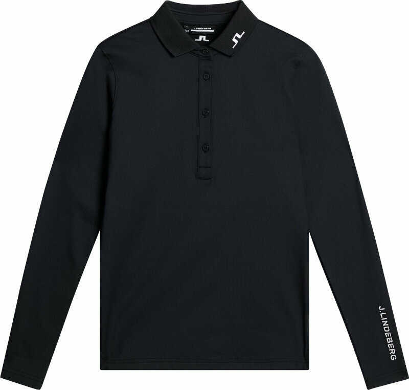 Polo Shirt J.Lindeberg Tour Tech Long Sleeve Womens Black XS Polo Shirt