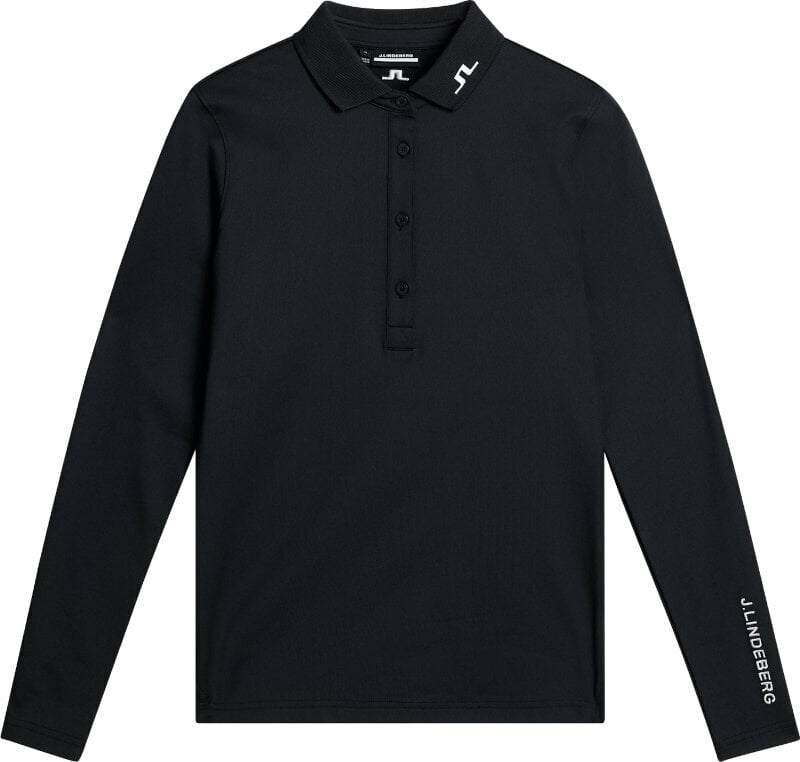 Polo majice J.Lindeberg Tour Tech Long Sleeve Womens Polo Black S