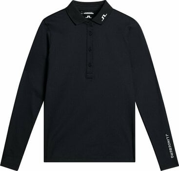 Риза за поло J.Lindeberg Tour Tech Long Sleeve Womens Polo Black M - 1