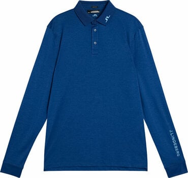 Polo košeľa J.Lindeberg Tour Tech Long Sleeve Mens Blue Melange S Polo košeľa - 1