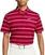 Koszulka Polo Nike Dri-Fit Tour Mens Polo Shirt Stripe Noble Red/Ember Glow/White L