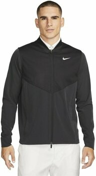 Jasje Nike Tour Essential Mens Golf Jacket Black/Black/White S - 1