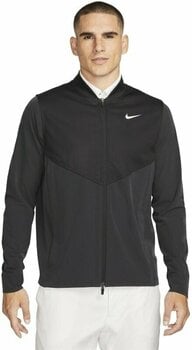 Jakke Nike Tour Essential Mens Golf Jacket Black/Black/White L - 1