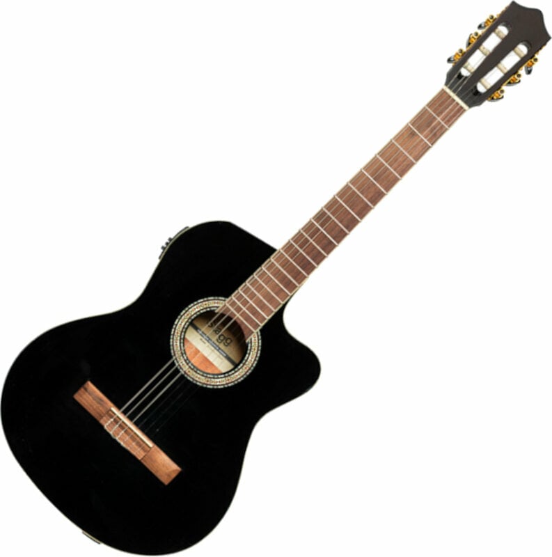 Klassisk guitar med forforstærker Stagg SCL60 TCE-BLK 4/4