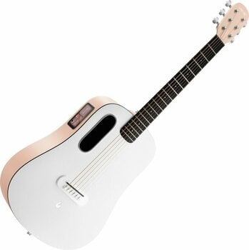 Electro-acoustic guitar Lava Music Lava ME Play 36" Light Peach/Frost White - 1