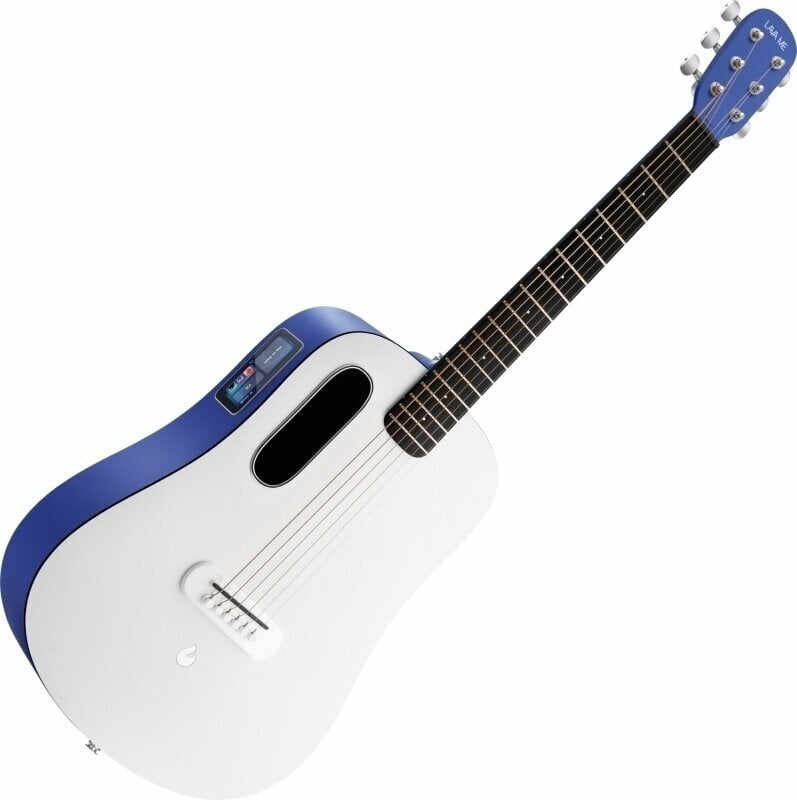 Electro-acoustic guitar Lava Music Lava ME Play 36" Deep Blue/Frost White