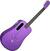 Electro-acoustic guitar Lava Music Lava ME 4 Carbon 38" Airflow Bag Purple