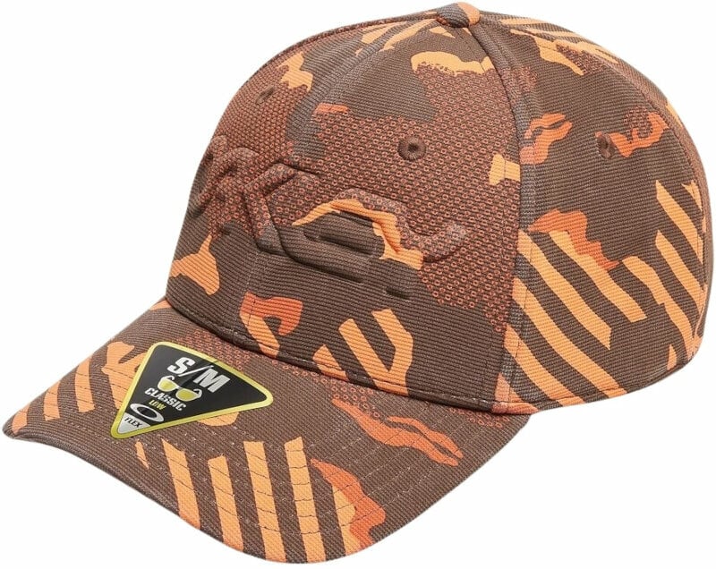 Шапка Oakley 6 Panel Stretch Hat Embossed Orange Stripe/Grip Camo S/M Шапка