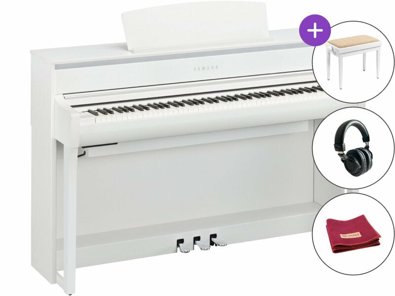 Piano digital Yamaha CLP-775 WH SET Branco Piano digital