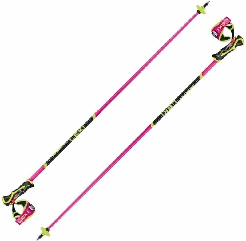 Bâtons de ski Leki Venom SL 3D Neonpink/Black/Neonyellow 135 cm Bâtons de ski