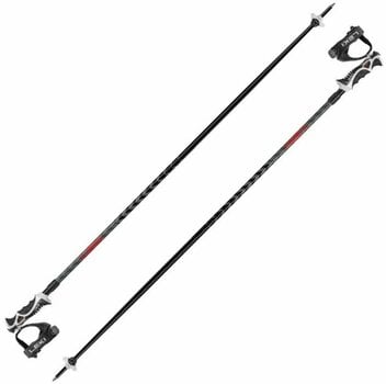 Ski Poles Leki Hot Shot S Eloxal Black/Anodized Grey/Bright Red 110 cm Ski Poles - 1