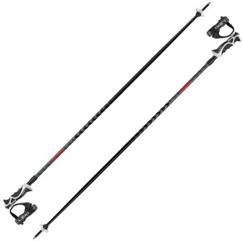 Lyžařské hole Leki Hot Shot S Eloxal Black/Anodized Grey/Bright Red 130 cm Lyžařské hole - 1