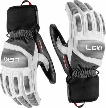 Luvas de esqui Leki Griffin Pro 3D White/Black 7,5 Luvas de esqui - 1