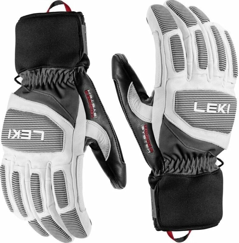 Ski Gloves Leki Griffin Pro 3D White/Black 8 Ski Gloves