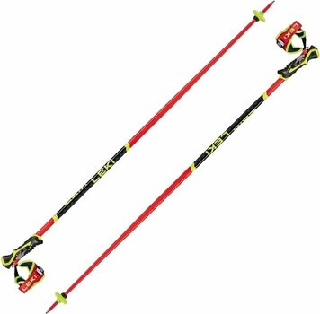 Ski Poles Leki WCR SL 3D Bright Red/Black/Neonyellow 115 cm Ski Poles - 1