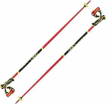 Bastões de esqui Leki WCR SL 3D Bright Red/Black/Neonyellow 135 cm Bastões de esqui - 1