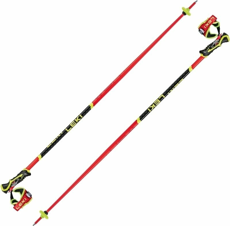 Μπατόν Σκι Alpine Leki WCR SL 3D Bright Red/Black/Neonyellow 140 cm Μπατόν Σκι Alpine