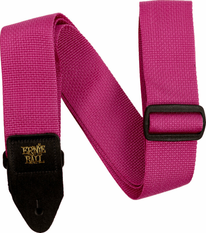 Textile guitar strap Ernie Ball Polypro Textile guitar strap Raspberry & Black