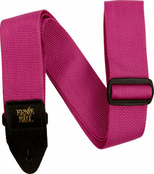 Textile guitar strap Ernie Ball Polypro Textile guitar strap Raspberry & Black - 1