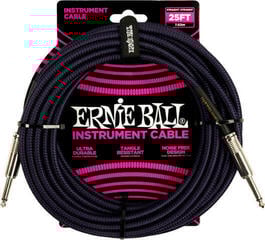 Instrumentenkabel Ernie Ball Braided Straight Straight Inst Cable 7,5 m Gerade Klinke - Gerade Klinke Instrumentenkabel