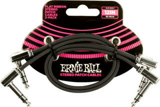 Пач кабел Ernie Ball Flat Ribbon Stereo Patch Cable 2-Pack 30 cm Ъглов - Ъглов Пач кабел