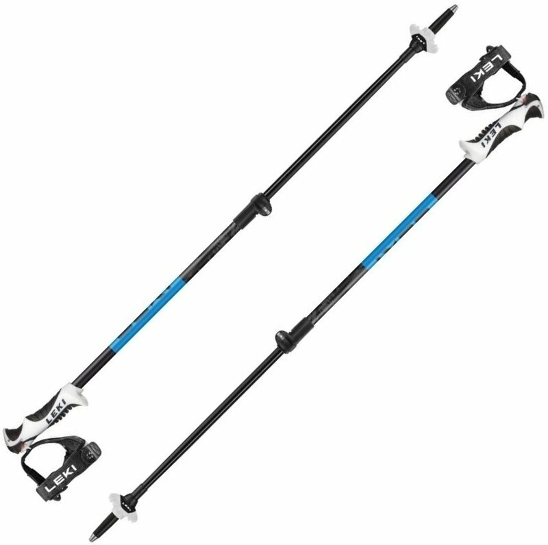 Ski Poles Leki Drifter Vario S Black/Cyan/Dark Anthracite 90 - 120 cm Ski Poles