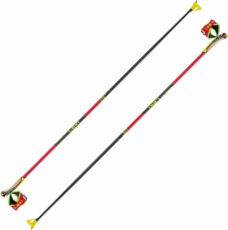 Ski-Stöcke Leki PRC 750 Bright Red/Neonyellow/Black 160 cm