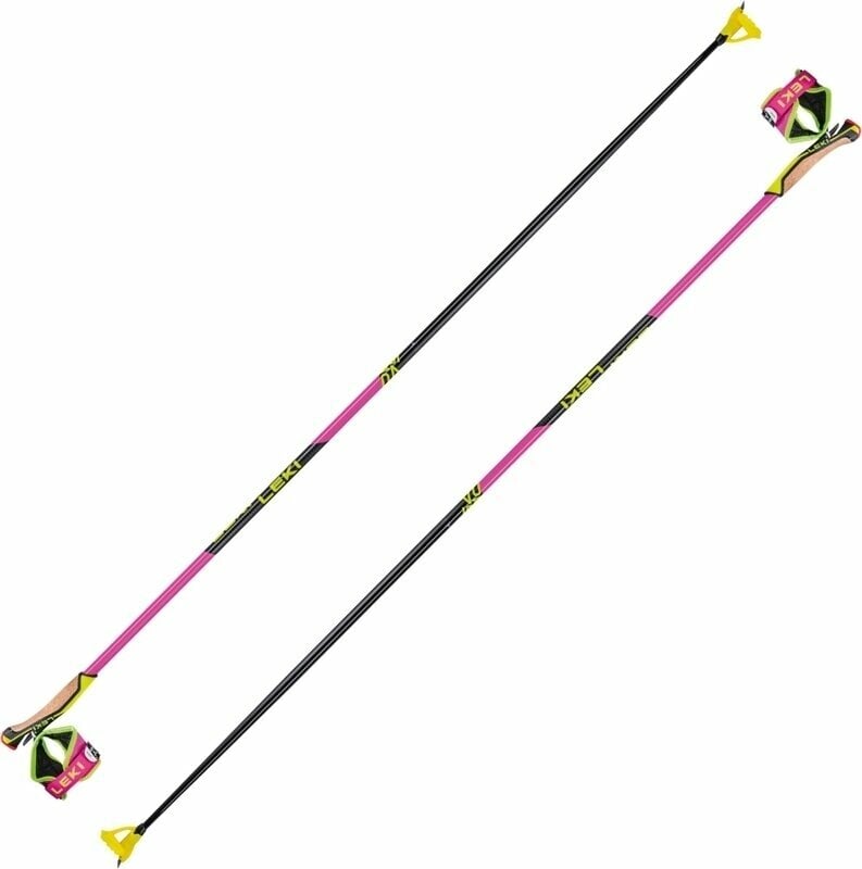Bâtons de ski Leki PRC 750 Neonpink/Neonyellow/Black 140 cm